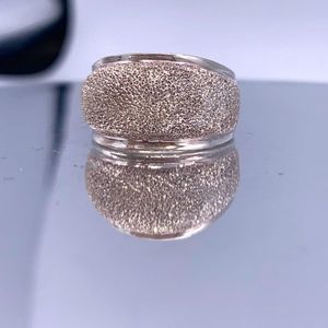 Vintage Sterling Silver Grained Ring